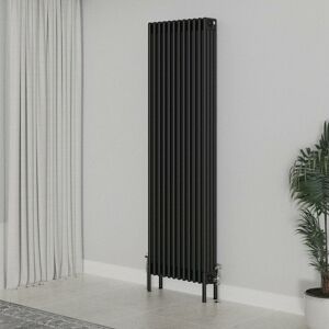 Warmehaus - Traditional Radiator 1800x560mm Black Vertical 4 Column Warmehaus - Traditional Radiator 1800x560mm Black Vertical 4 Column