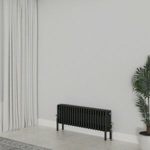 Warmehaus - Traditional Radiator 300x1010mm Black 4 Column Heater Warmehaus - Traditional Radiator 300x1010mm Black 4 Column Heater