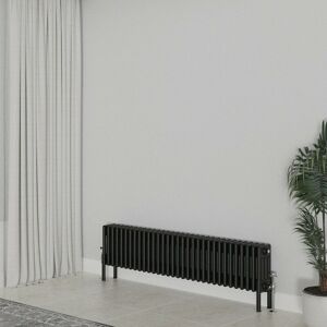 Warmehaus - Traditional Radiator 300x1460mm Black 4 Column Heater Warmehaus - Traditional Radiator 300x1460mm Black 4 Column Heater