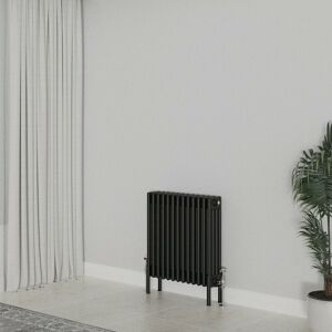 Warmehaus - Traditional Radiator 600x605mm Black 4 Column Heater Warmehaus - Traditional Radiator 600x605mm Black 4 Column Heater