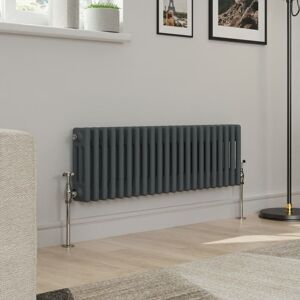 Warmehaus Traditional Triple Column Anthracite Radiator Cast Iron Style Radiators 300x1012mm Warmehaus Traditional Triple Column Anthracite Radiator Cast Iron Style Radiators 300x1012mm