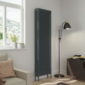 Warmehaus - Traditional 4 Column Anthracite Radiator Cast Iron Style Radiators 1800x560mm Warmehaus - Traditional 4 Column Anthracite Radiator Cast Iron Style Radiators 1800x560mm