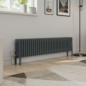 Warmehaus Traditional 4 Column Anthracite Radiator Cast Iron Style Radiators 300x1460mm Warmehaus Traditional 4 Column Anthracite Radiator Cast Iron Style Radiators 300x1460mm