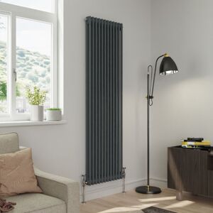 Warmehaus - Traditional Double Column Anthracite Radiator Cast Iron Style Radiators 1800x560mm Warmehaus - Traditional Double Column Anthracite Radiator Cast Iron Style Radiators 1800x560mm