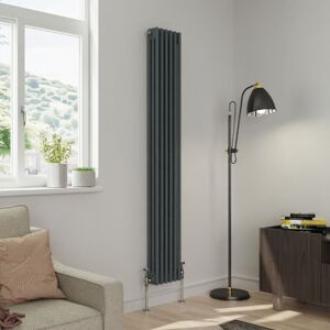 Warmehaus Traditional Triple Column Anthracite Radiator Cast Iron Style Radiators 1800x292mm Warmehaus Traditional Triple Column Anthracite Radiator Cast Iron Style Radiators 1800x292mm
