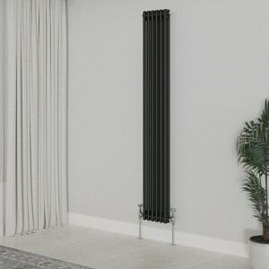 Warmehaus - Traditional Radiator Black Double Column 1800x290mm Warmehaus - Traditional Radiator Black Double Column 1800x290mm