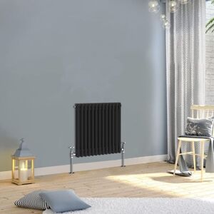 Warmehaus - Traditional Double Column Black Radiator 600x605mm Warmehaus - Traditional Double Column Black Radiator 600x605mm