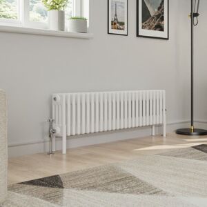 Warmehaus - Traditional 4 Column White Radiator Cast Iron Style Radiators 300 x 1190mm Warmehaus - Traditional 4 Column White Radiator Cast Iron Style Radiators 300 x 1190mm