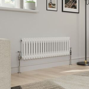Warmehaus - Traditional Double Column White Radiator Cast Iron Style Radiators 300 x 1010mm Warmehaus - Traditional Double Column White Radiator Cast Iron Style Radiators 300 x 1010mm