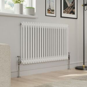 Warmehaus - Traditional Double Column White Radiator Cast Iron Style Radiators 600 x 1010mm Warmehaus - Traditional Double Column White Radiator Cast Iron Style Radiators 600 x 1010mm