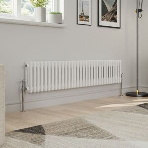 Warmehaus - Traditional Triple Column White Radiator Cast Iron Style Radiators 300 x 1462mm Warmehaus - Traditional Triple Column White Radiator Cast Iron Style Radiators 300 x 1462mm