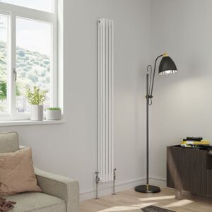 Warmehaus - Traditional Triple Column White Radiator Cast Iron Style Radiators 1800 x 202mm Warmehaus - Traditional Triple Column White Radiator Cast Iron Style Radiators 1800 x 202mm