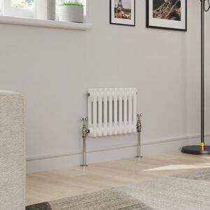 Warmehaus - Traditional Double Column White Radiator Cast Iron Style Radiators 300 x 425mm Warmehaus - Traditional Double Column White Radiator Cast Iron Style Radiators 300 x 425mm
