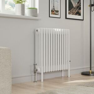 Warmehaus - Traditional 4 Column White Radiator Cast Iron Style Radiators 600 x 605mm Warmehaus - Traditional 4 Column White Radiator Cast Iron Style Radiators 600 x 605mm