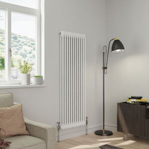 Warmehaus - Traditional Double Column White Radiator Cast Iron Style Radiators 1500 x 560mm Warmehaus - Traditional Double Column White Radiator Cast Iron Style Radiators 1500 x 560mm