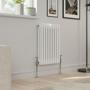 Warmehaus - Traditional Triple Column White Radiator Cast Iron Style Radiators 600 x 427mm Warmehaus - Traditional Triple Column White Radiator Cast Iron Style Radiators 600 x 427mm