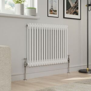Warmehaus - Traditional Double Column White Radiator Cast Iron Style Radiators 600 x 830mm Warmehaus - Traditional Double Column White Radiator Cast Iron Style Radiators 600 x 830mm