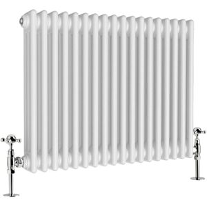 Warmehaus - Traditional Triple Column White Radiator 600 x 830mm Warmehaus - Traditional Triple Column White Radiator 600 x 830mm
