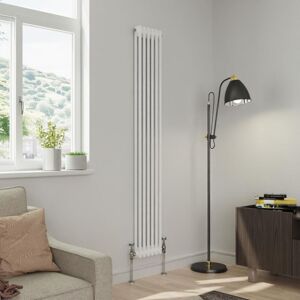 Warmehaus - White Traditional Vertical Radiator Double Column Cast Iron Style Panel Radiator Central Heating 1800x290mm Warmehaus - White Traditional Vertical Radiator Double Column Cast Iron Style Panel Radiator Central Heating 1800x290mm