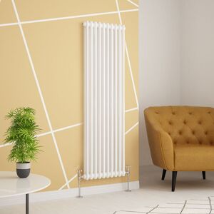 Warmehaus White Traditional Vertical Radiator Double Column Cast Iron Style Panel Radiator Central Heating 1500x468mm Warmehaus White Traditional Vertical Radiator Double Column Cast Iron Style Panel Radiator Central Heating 1500x468mm