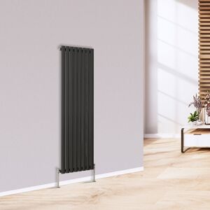 Warmehaus - Vertical Radiator Oval Single Anthracite 1600 x 473mm Warmehaus - Vertical Radiator Oval Single Anthracite 1600 x 473mm