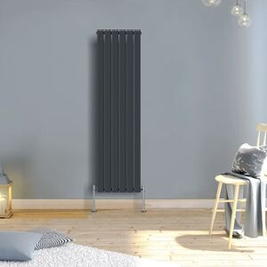 Warmehaus - Vertical Flat Radiator Anthracite 1800x408mm Double Warmehaus - Vertical Flat Radiator Anthracite 1800x408mm Double