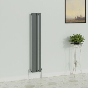 Warmehaus - Vertical 1600x272mm Flat Radiator Anthracite Single Warmehaus - Vertical 1600x272mm Flat Radiator Anthracite Single