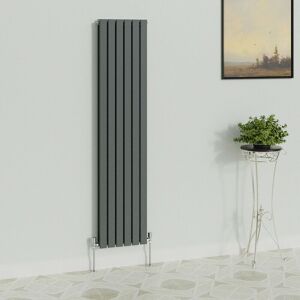 Warmehaus - Vertical 1800x408mm Flat Radiator Anthracite Double Warmehaus - Vertical 1800x408mm Flat Radiator Anthracite Double