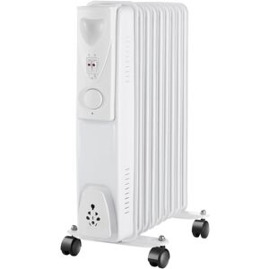 NRG - White Oil Filled Radiator Portable Electric Heater Thermostat 9 Fin 2000W NRG - White Oil Filled Radiator Portable Electric Heater Thermostat 9 Fin 2000W