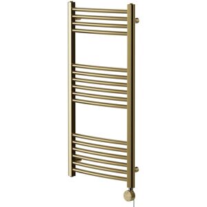 Wholesale Domestic - Marco Colore Brushed Brass 1000mm x 500mm Curved Digital Thermostatic Electric Heated Towel Rail Wholesale Domestic - Marco Colore Brushed Brass 1000mm x 500mm Curved Digital Thermostatic Electric Heated Towel Rail