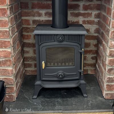 CRYTEC 5KW Multi-Fuel Wood Stove Log Burner Cast Iron CA002 CRYTEC 5KW Multi-Fuel Wood Stove Log Burner Cast Iron CA002