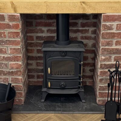 CRYTEC 5KW Multifuel Wood Stove Log Burner Cast Iron JA013 CRYTEC 5KW Multifuel Wood Stove Log Burner Cast Iron JA013