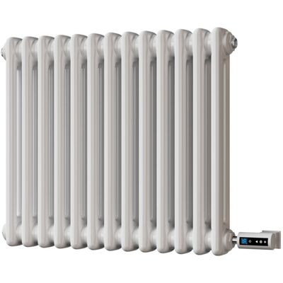 UK RADIATORS Alpha - White Column Electric Radiator H500mm x W592mm 2 Column 300w Thermostatic WIFI UK RADIATORS Alpha - White Column Electric Radiator H500mm x W592mm 2 Column 300w Thermostatic WIFI