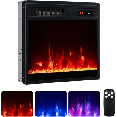 COSTWAY 18” Electric Fireplace Insert 750W/1500W Fireplace Heater-Black COSTWAY 18” Electric Fireplace Insert 750W/1500W Fireplace Heater-Black