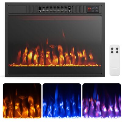 COSTWAY 23 Inches Electric Fireplace Insert 750W/1500W Fireplace Heater-Black COSTWAY 23 Inches Electric Fireplace Insert 750W/1500W Fireplace Heater-Black