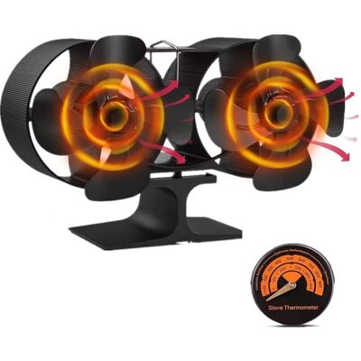 TORMATOR Double Motors Wood Stove ,8-Blade FanSilent Heat Warm Air Powered Fireplace Eco Stove Fan Small Size for Gas Pellet Wood Log Burning Stoves with TORMATOR Double Motors Wood Stove ,8-Blade FanSilent Heat Warm Air Powered Fireplace Eco Stove Fan Small Size for Gas Pellet Wood Log Burning Stoves with
