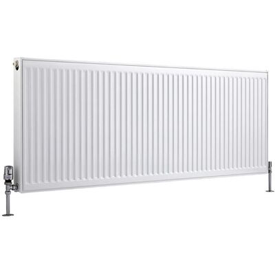 Milano Compact White Type 21 Central Heating Double Panel Plus Horizontal Convector Radiator - 600mm x 1600mm Milano Compact White Type 21 Central Heating Double Panel Plus Horizontal Convector Radiator - 600mm x 1600mm