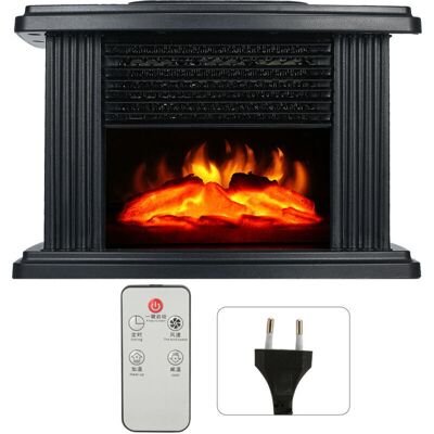 TORMATOR Mini electric fireplace heater, flame simulation, efficient heating, quiet operation, portable fireplace stove with remote control, 220V EU plug TORMATOR Mini electric fireplace heater, flame simulation, efficient heating, quiet operation, portable fireplace stove with remote control, 220V EU plug