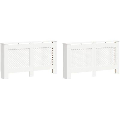 vidaXL 2x Radiator Covers White MDF - Stylish Decor & Shelf vidaXL 2x Radiator Covers White MDF - Stylish Decor & Shelf