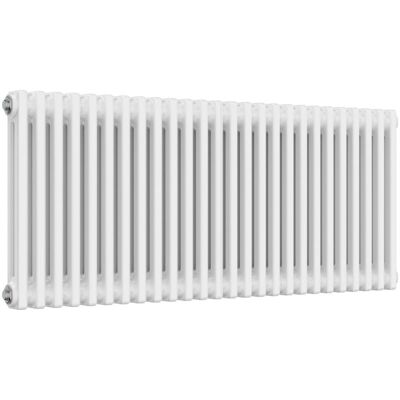 Reina - Colona 2 Column Horizontal Radiator 500mm h x 1190mm w - White Reina - Colona 2 Column Horizontal Radiator 500mm h x 1190mm w - White