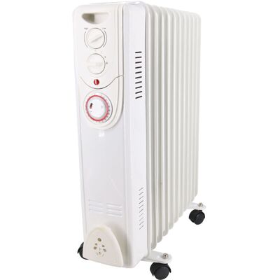 Warmehaus - Oil Filled Radiator Portable Electric Heater- 3 Heat Settings - Adjustable Temperature Thermostat - Safety Cut-Off with Timer- White 11 Warmehaus - Oil Filled Radiator Portable Electric Heater- 3 Heat Settings - Adjustable Temperature Thermostat - Safety Cut-Off with Timer- White 11