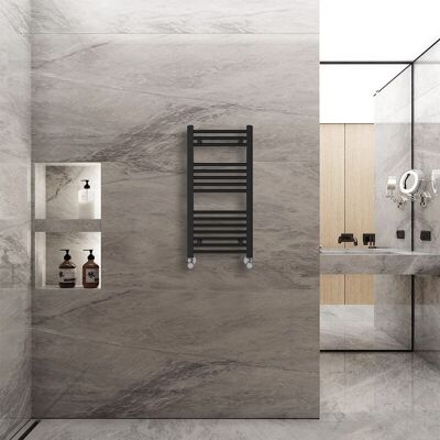Warmehaus - Straight - 800x400mm - Black - Towel Warmer Warmehaus - Straight - 800x400mm - Black - Towel Warmer