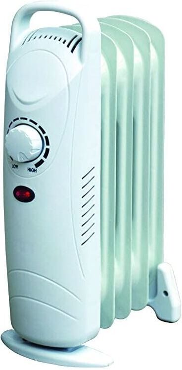 Hamble Distribution - 500W Mini Oil Filled Radiator Space Heater Warmers Adjustable Thermostats Shut Off Safety Switches Multiple Heat Settings