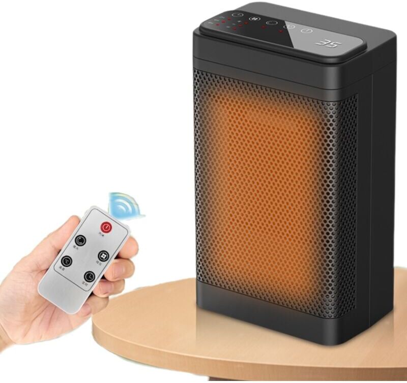 Aiperq - Space Heater-1500W Electric Heater,PTC Fan Heater,3 Modes,Remote Control,60° Oscillation,24H Timer,Tilt-over/Overheat Protection,for Living