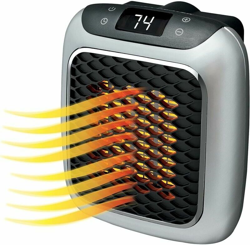 Dewdat - Convenient space-saving wall-plug heater with advanced ceramic technology and us plug adjustable thermostat