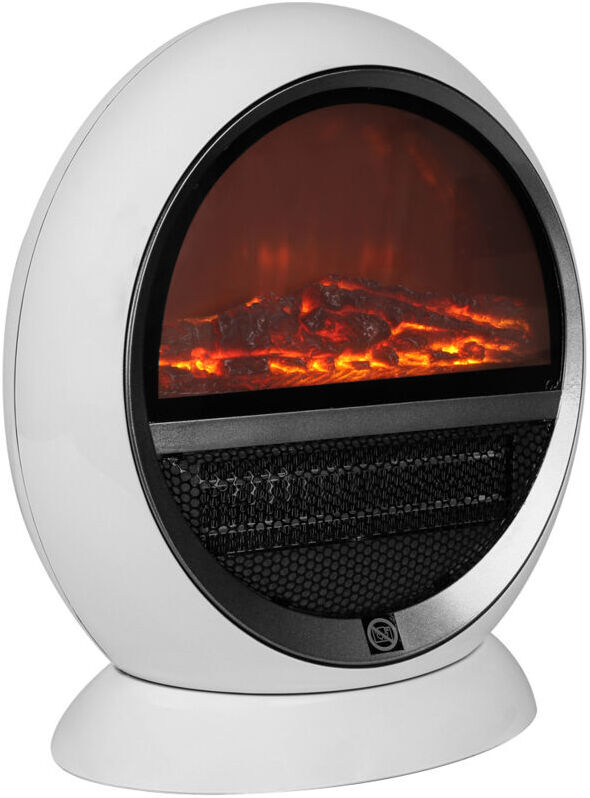 Deuba - Electric Fireplace Heater Compact Tabletop Design led Flame Effect 2 Heat Settings: 850W & 1500W Tip-Over & Overheat Protection Oscillating