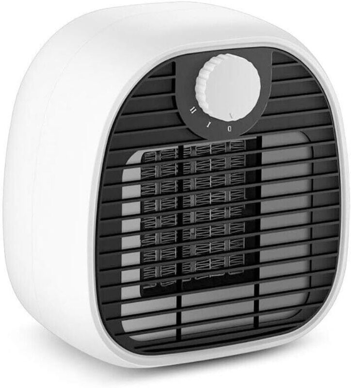 Tinor - Mini Fan Heater, 400W Electric Fan Heater Desktop Heater Small Household Heater Office Electric Heater Personal Space Heater Mini Fan(White)