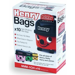 Numatic Henry NVM-1CH/907075 HepaFlo Vacuum Bags, Pack of 10, White