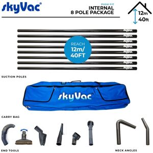 Internal Suction Pole Set 8 Pole Package (12m/40ft) - Skyvac