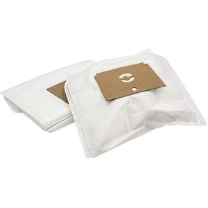 10x Vacuum Cleaner Bag compatible with De Sina Quick xtss 125, 1250 Vacuum Cleaner - Microfleece, 31 cm x 22 cm, White - Vhbw